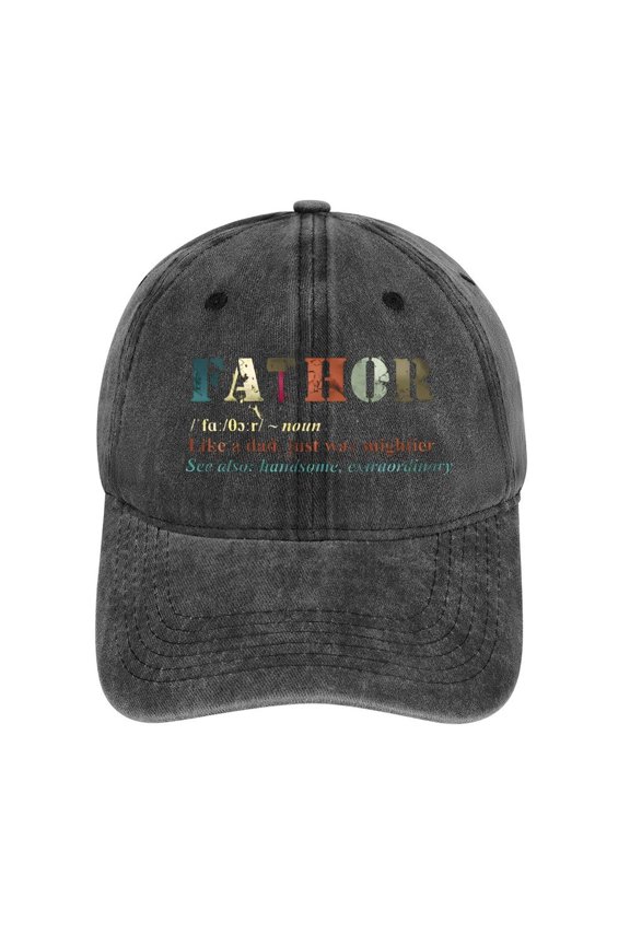 Fathor Charcoal Hat Adjustable Funny Fashion Unisex Baseball Cap for Men Women