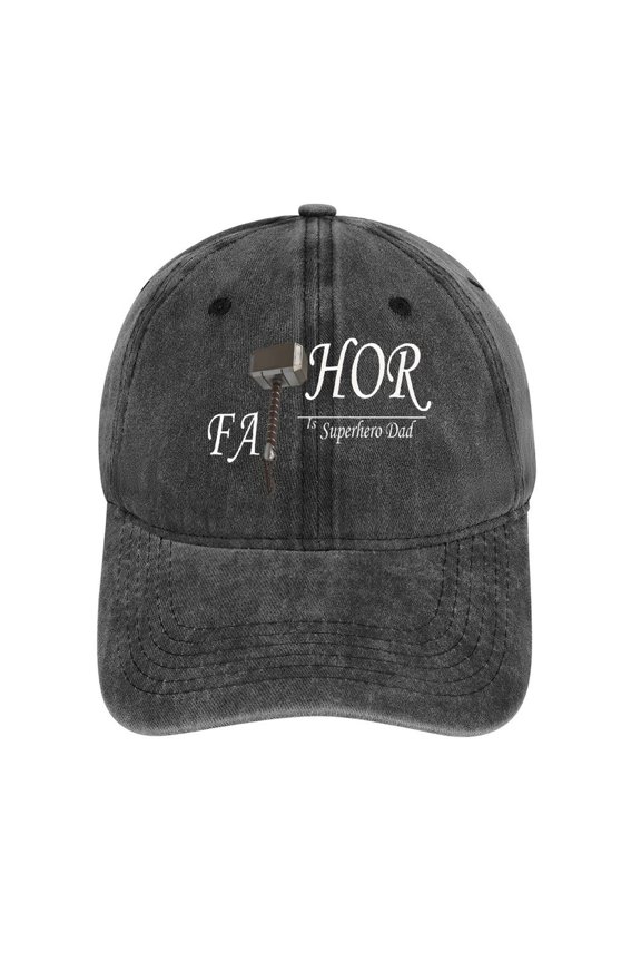 Fathor Charcoal Hat Adjustable Funny Fashion Unisex Baseball Cap for Men Women
