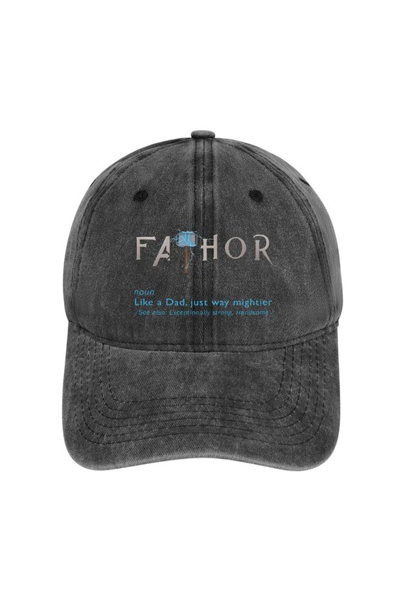 Fathor Charcoal Hat Adjustable Funny Fashion Unisex Baseball Cap for Men Women