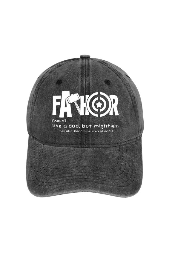 Fathor Charcoal Hat Adjustable Funny Fashion Unisex Baseball Cap for Men Women