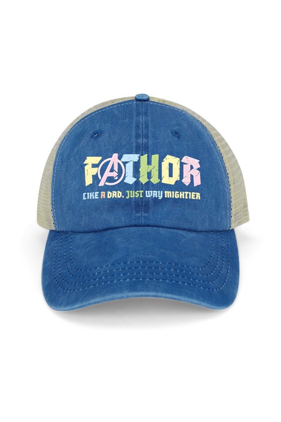 Fathor Dark Blue Hat Adjustable Funny Fashion Unisex Baseball Cap for Men Women