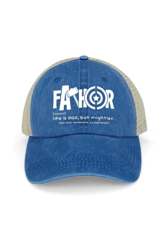Fathor Dark Blue Hat Adjustable Funny Fashion Unisex Baseball Cap for Men Women