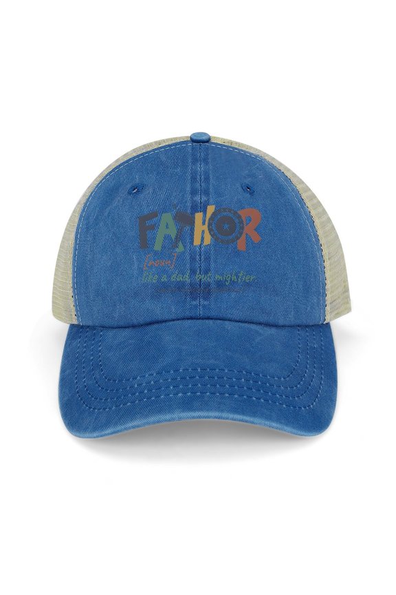 Fathor Dark Blue Hat Adjustable Funny Fashion Unisex Baseball Cap for Men Women