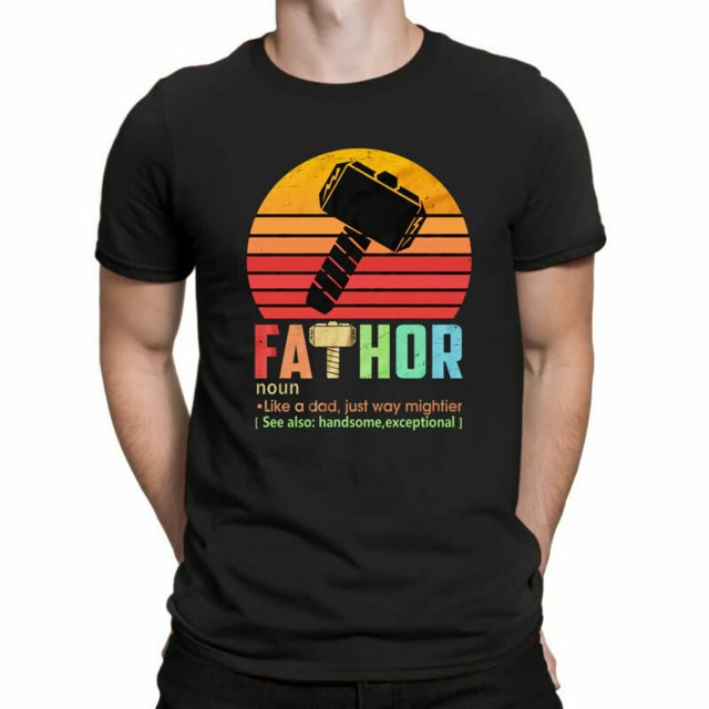 Fathor Definition Like A Dad Just Way Mightier Vintage Retro Sunset Men