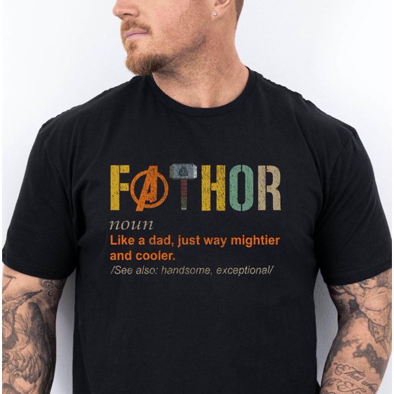 Fathor Definition Shirt, Retro Dad Shirt, Superhero Dad Tee