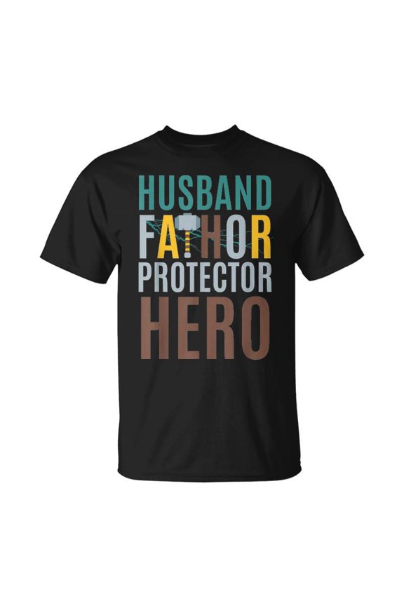 Fathor Fathers Day Husband Fathor Protector Hero TShirt