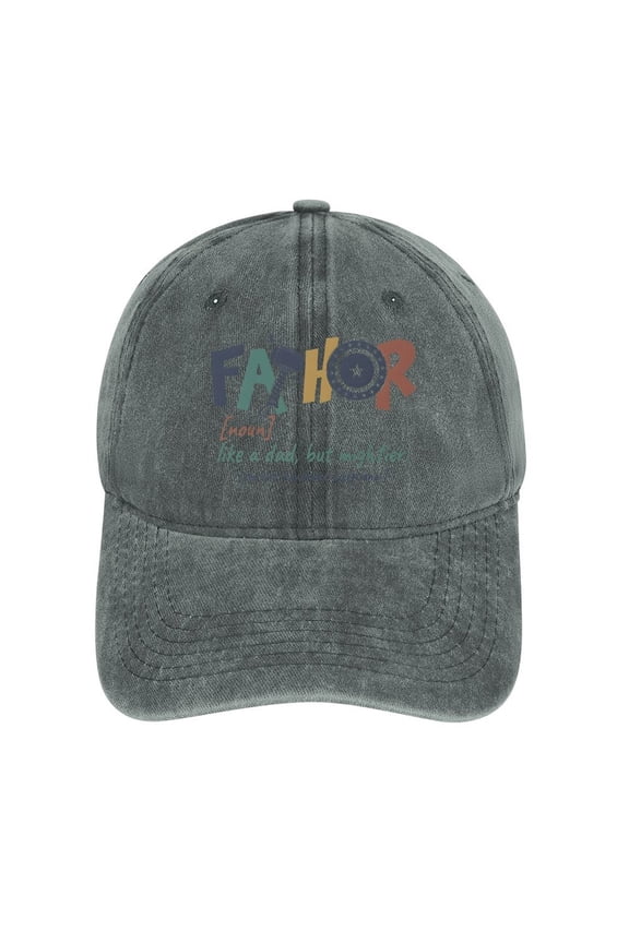 Fathor Gray Hat Adjustable Funny Fashion Unisex Baseball Cap for Men Women