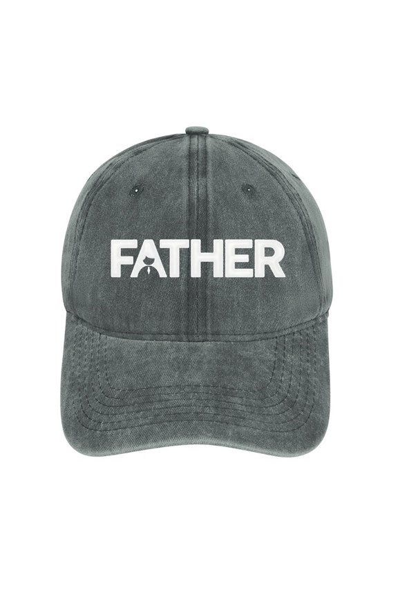 Fathor Gray Hat Adjustable Funny Fashion Unisex Baseball Cap for Men Women