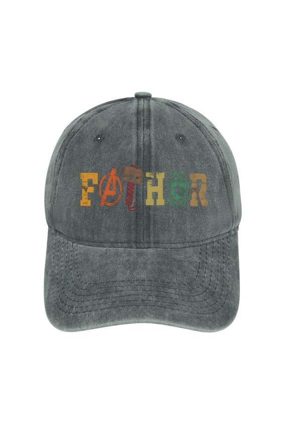 Fathor Gray Hat Adjustable Funny Fashion Unisex Baseball Cap for Men Women