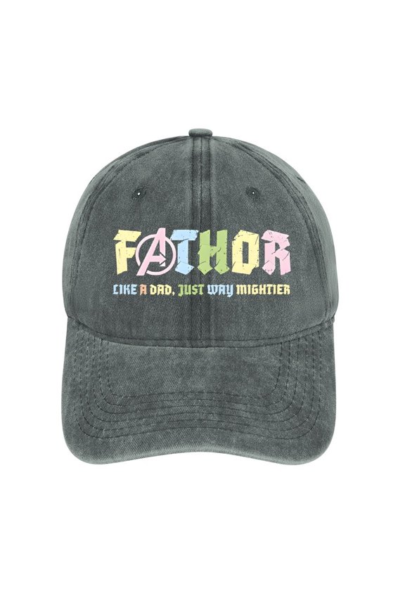 Fathor Gray Hat Adjustable Funny Fashion Unisex Baseball Cap for Men Women
