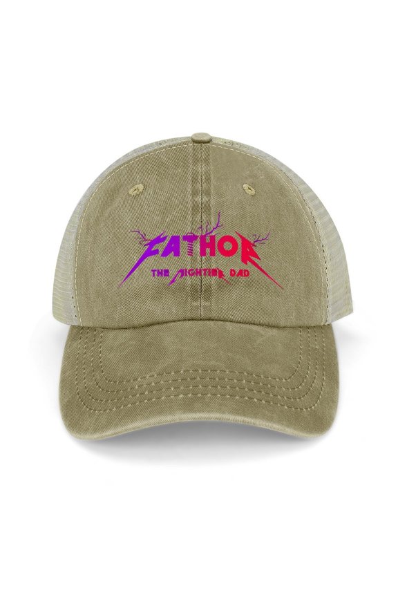 Fathor Khaki Hat Adjustable Funny Fashion Unisex Baseball Cap for Men Women