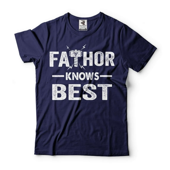 Fathor Knows Best Shirt Father Shirt Father's Day Gift Tee Fathers Birthday Shirt Dad Gifts (4X-Large Navy Blue)