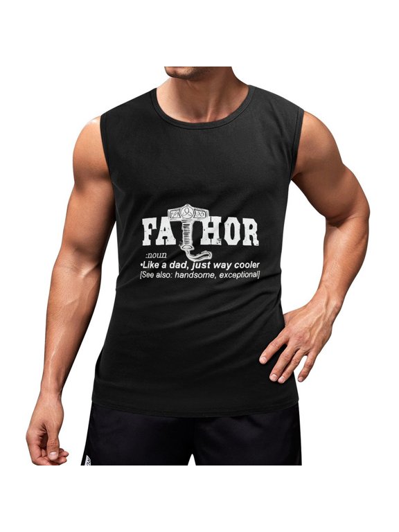 Fathor Men'S Muscle T-Shirt, Sleeveless, Muscle Tank Tee Top L