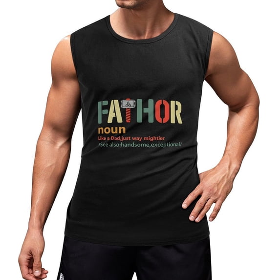 Fathor Men'S Muscle T-Shirt, Sleeveless, Muscle Tank Tee Top L