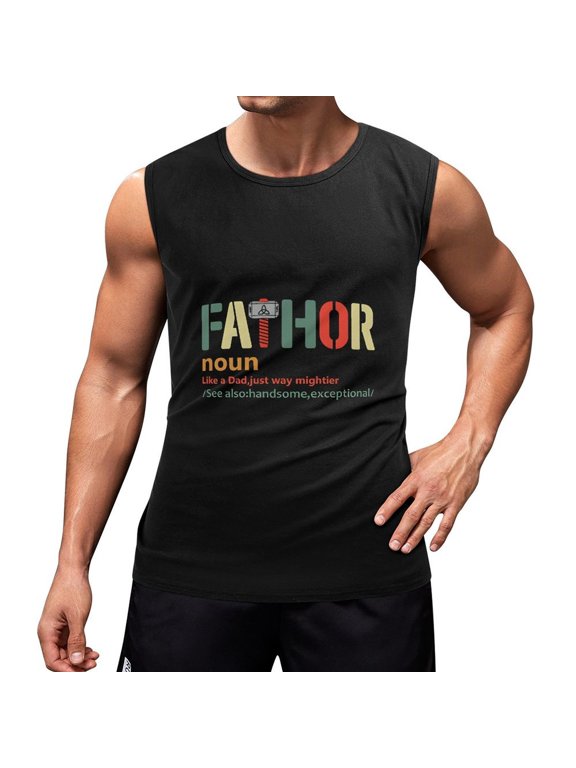 Fathor Men'S Muscle T-Shirt, Sleeveless, Muscle Tank Tee Top M