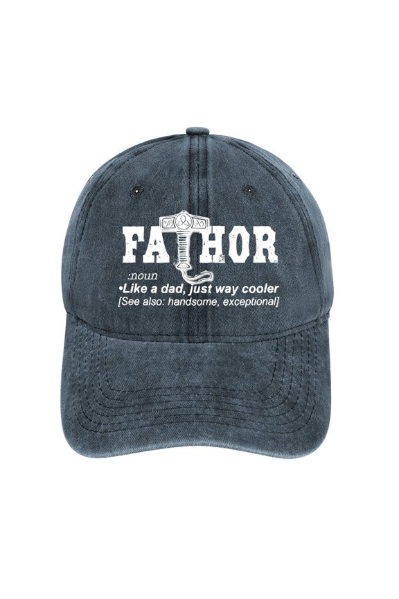 Fathor Navy Hat Adjustable Funny Fashion Unisex Baseball Cap for Men Women