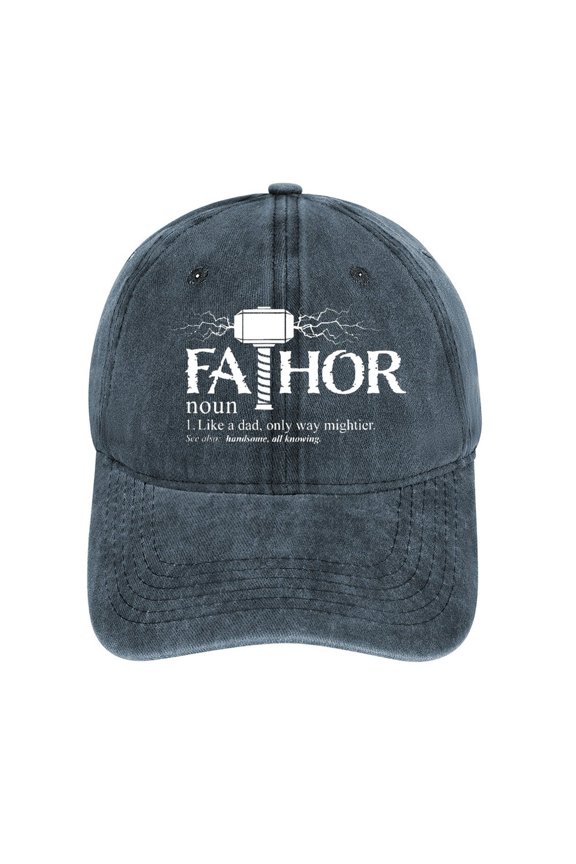 Fathor Navy Hat Adjustable Funny Fashion Unisex Baseball Cap for Men Women