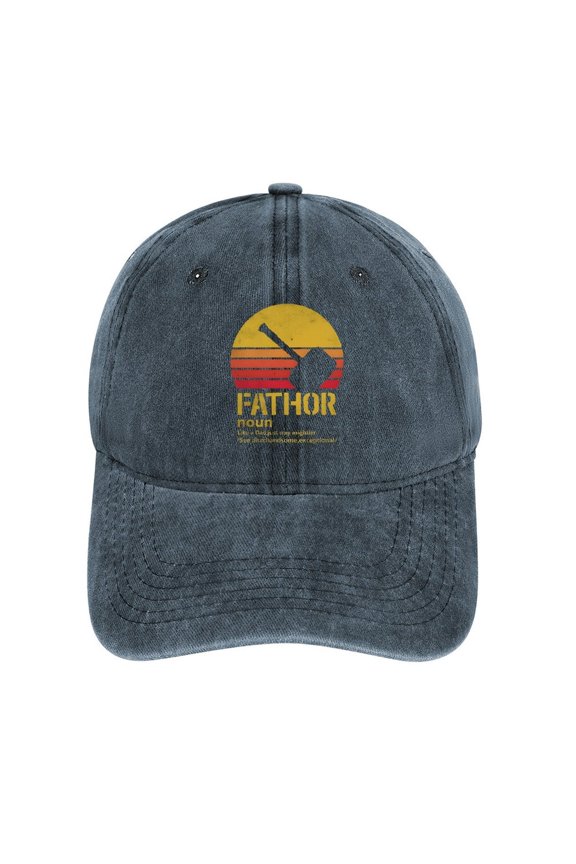 Fathor Navy Hat Adjustable Funny Fashion Unisex Baseball Cap for Men Women