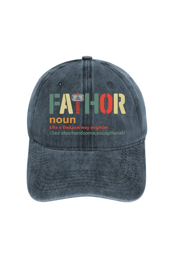 Fathor Navy Hat Adjustable Funny Fashion Unisex Baseball Cap for Men Women