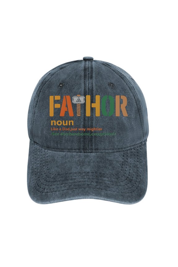 Fathor Navy Hat Adjustable Funny Fashion Unisex Baseball Cap for Men Women