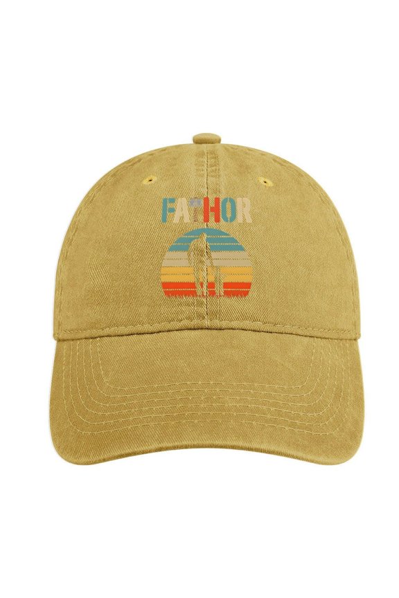Fathor Sand Colour Hat Adjustable Funny Fashion Unisex Baseball Cap for Men Women