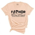 thumbnail image 1 of Fathor T-Shirt – Funny Superhero Dad Shirt – Gift from Daughter or Son(HEATHER PEACH,Xlarge), 1 of 2