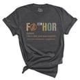 thumbnail image 1 of Fathor T-Shirt – Mighty Like a Dad Funny Superhero Shirt – Father’s Day Gift(DARK GREY HEATHER,Small), 1 of 2