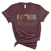 Fathor T-Shirt   Mighty Like a Dad Funny Superhero Shirt   Father s Day GiftHEATHER MAROON,2XLarge