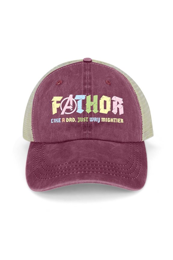 Fathor Wine Red Hat Adjustable Funny Fashion Unisex Baseball Cap for Men Women