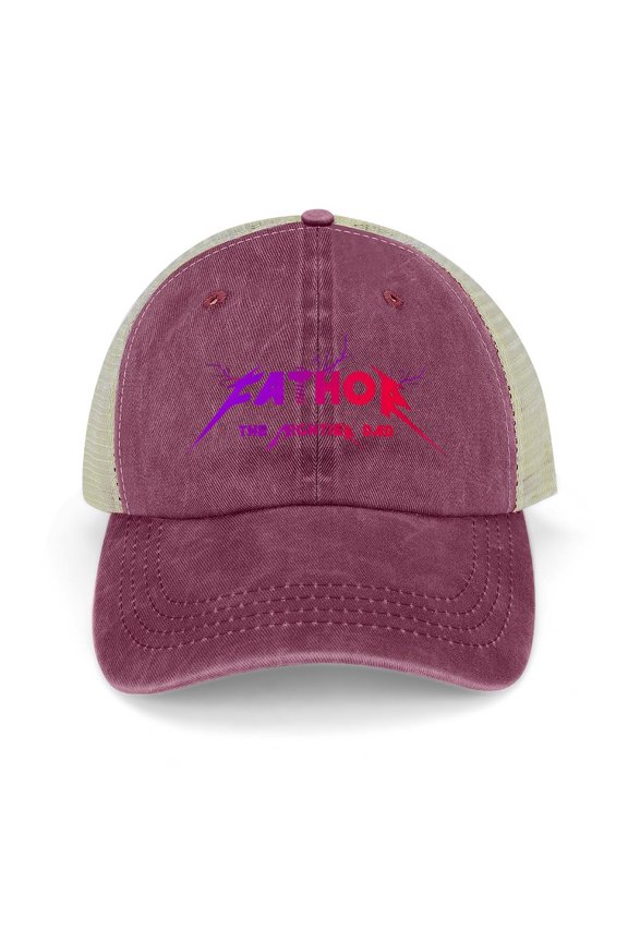 Fathor Wine Red Hat Adjustable Funny Fashion Unisex Baseball Cap for Men Women