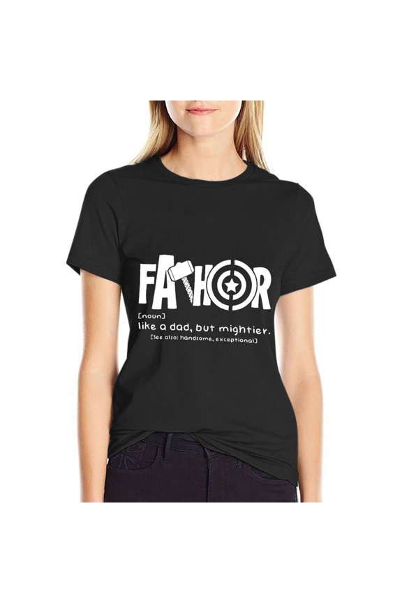Fathor Women’s Short Sleeve Cotton T-Shirt HD Graphic Printed Tee Casual Crew Neck Top 3XL