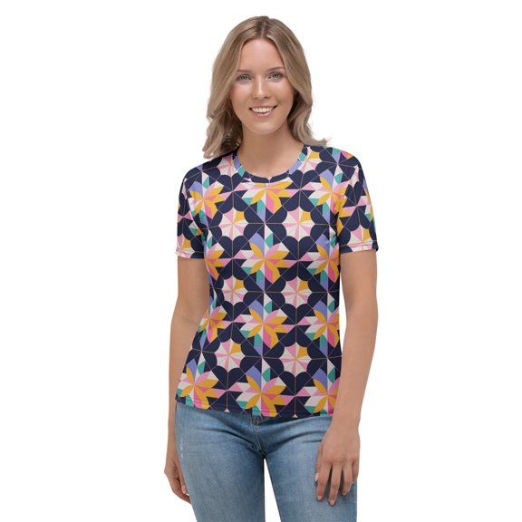 Fatima, Abstract Poly-Span T-Shirt, Ladies Abstract Shirt, Abstract T-Shirt