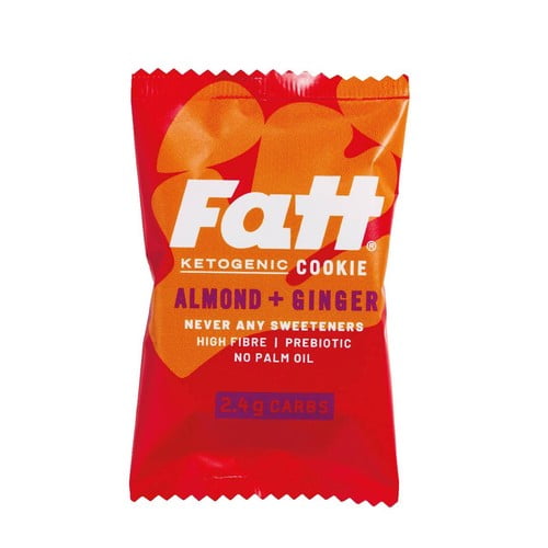 Fatt Almond & Ginger Ketogenic Cookie 30g, British Import (Pack of 3)