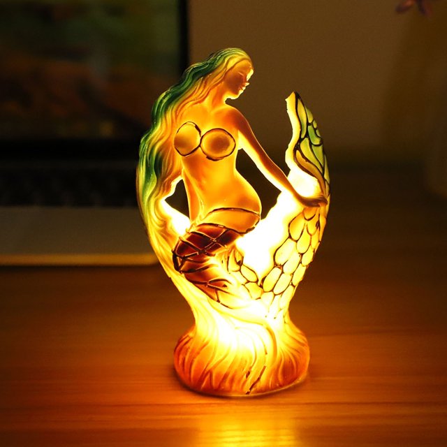 Fattazi Animal Table Lamp Seri Es Dyed Resin Elephant/li On/owl/turtle