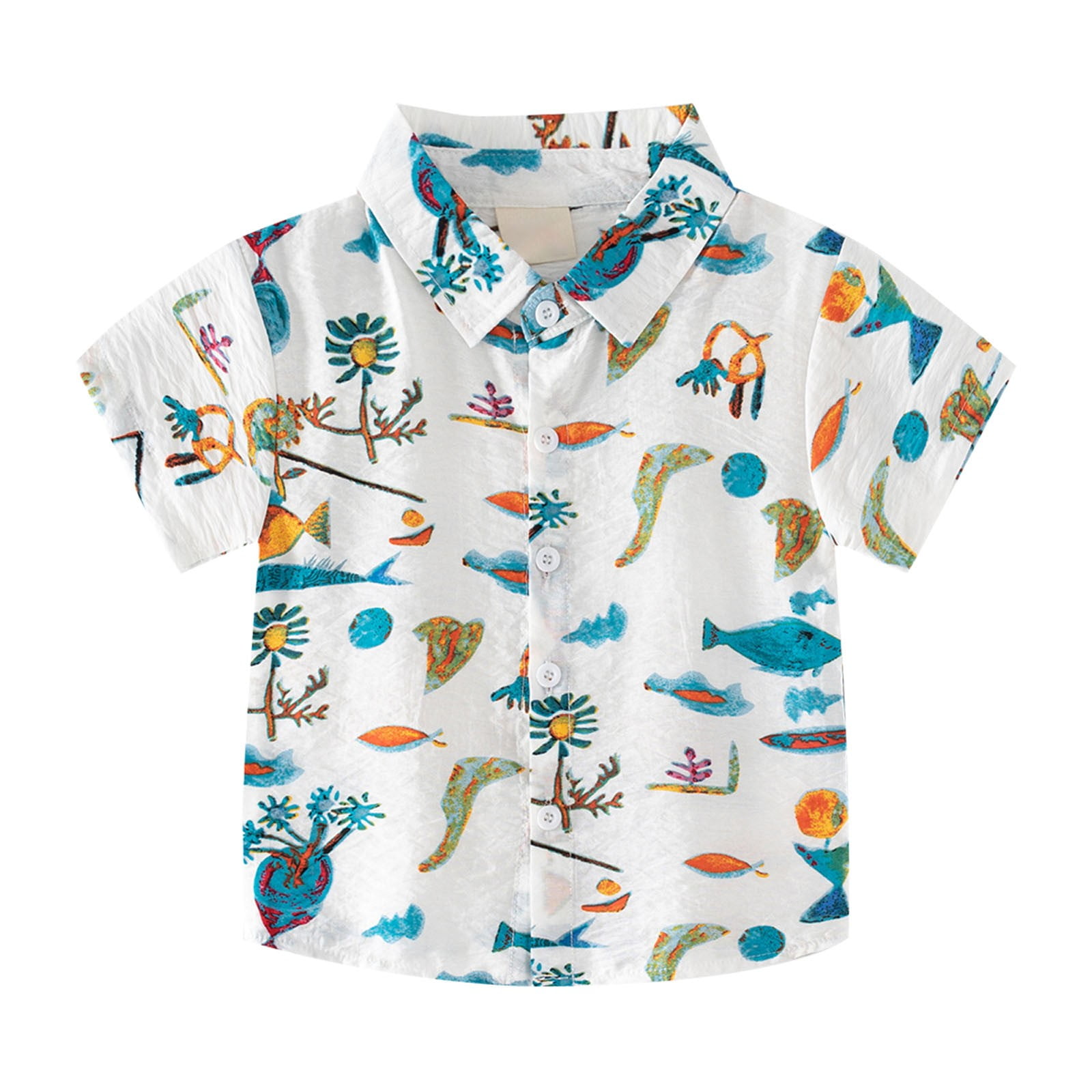 Fattazi Little & Big Boys Button Down Hawaii Shirts Short Sleeve