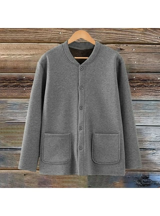 Snap Front Sweatshirt Cardigan