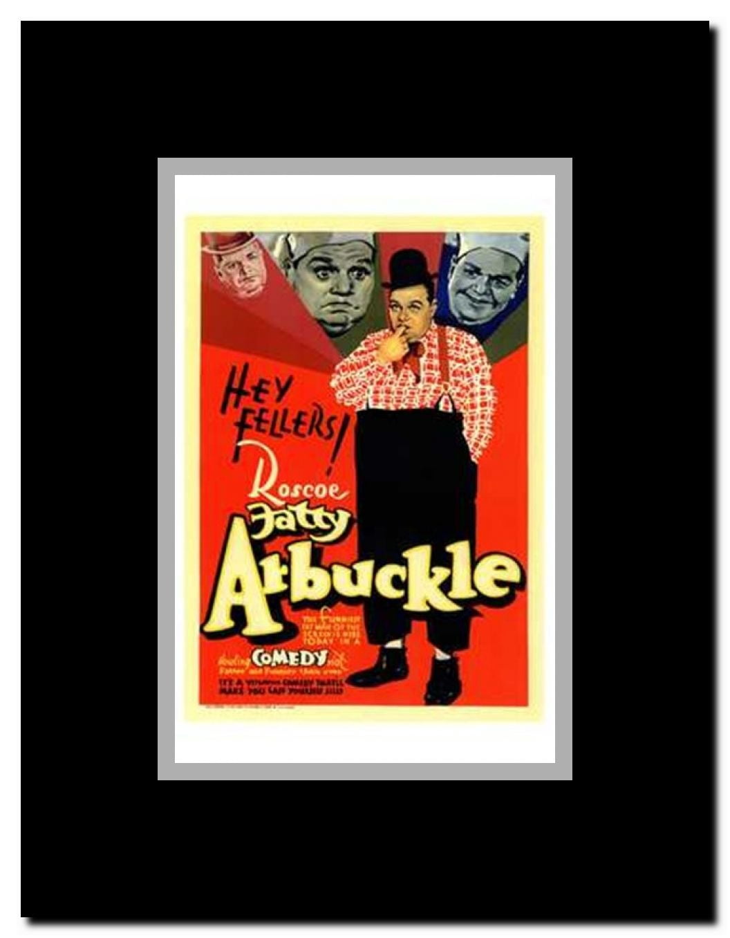 Fatty Arbuckle Framed Movie Poster