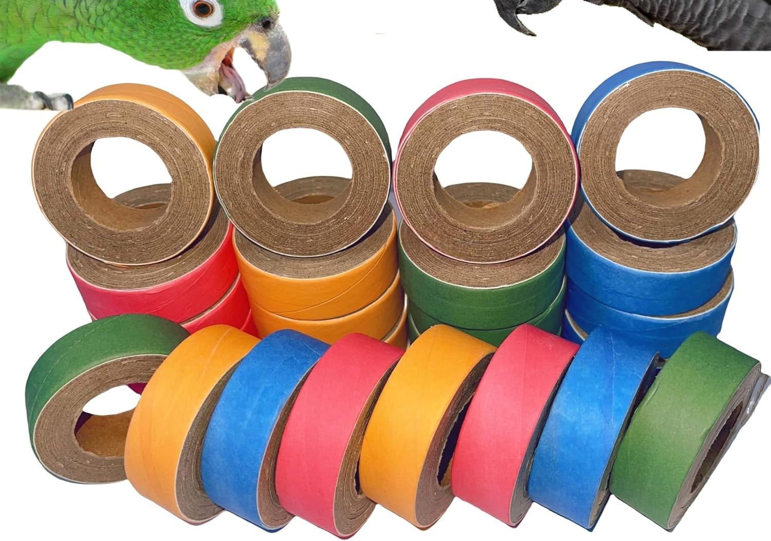 Fatty Bagels Bird Toys for Parrots Durable Cardboard Chewing Shredding Foraging