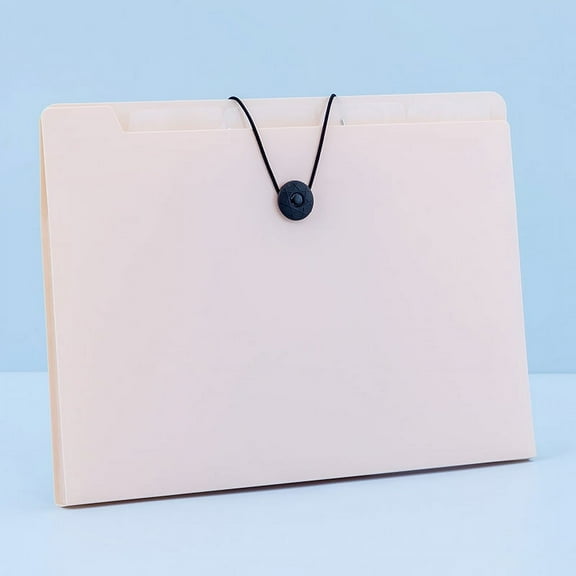 Fatty Farmer 2Pcs 12 Pocket Expansion Folder, A4 Size Accordion Folder, Cute Paper Organizer, Office Supplies Portable Document Organizer,Light Pink