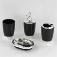 thumbnail image 1 of Fatty Farmer 4-piece black bathroom accessory set with bathroom countertop decoration, 1 of 5