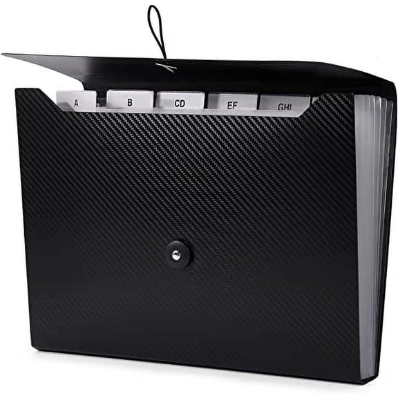 Fatty Farmer 7 Pocket File Organizer accordion folder with elastic buckle closure, A4 paper home office file organizer