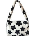 thumbnail image 1 of Fatty Farmer Faux Fur Shoulder Bags,Hobo Bag Flower Clutch Bag Plush Furry Handbag for Women Girls,Underarm Purse,Crossbody Purse, 1 of 4