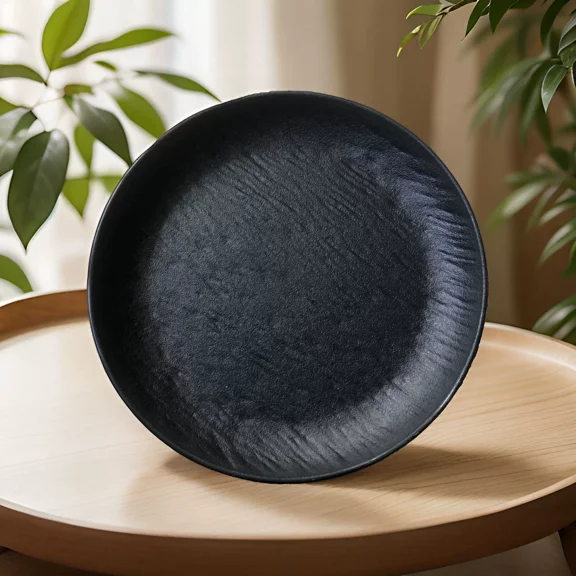 Fatty Farmer anti slip bottom, non deformable dining table bone plate, storage tray -4Pcs,5.9*5.9inch,Black