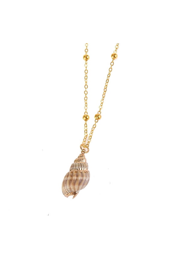 conch pendant necklace with gold inlaid shell necklace and adjustable shell jewelry gift 05