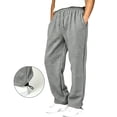 thumbnail image 1 of Fatuov Boys Baggy Sweatpants with Pockets, Fleece Winter Warm Casual Pants Fall Fashion Drawstring, Elastic Waist Loose Joggers Pants Size 5-6 Years, 1 of 5