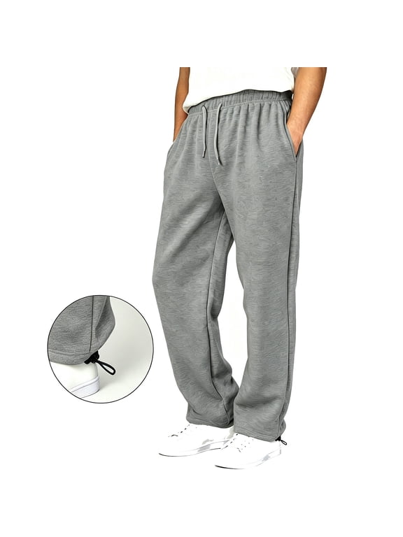 Boys Baggy Sweatpants with Pockets, Fleece Winter Warm Casual Pants Fall Fashion Drawstring, Elastic Waist Loose Joggers Pants Size 5-6 Years
