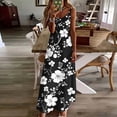 thumbnail image 1 of Fatuov Comfy Maxi Dress for Women Plus Size Flowy Floral Print Breathable Tank Dress for Travel Sleeveless Round Neck Summer Loose Dress Multicolor M, 1 of 5