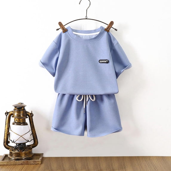 Fatuov Cute Cartoon Print Outfit for Girls Casual Top Set for Daily Summer 2-Piece Clothes Size 3T