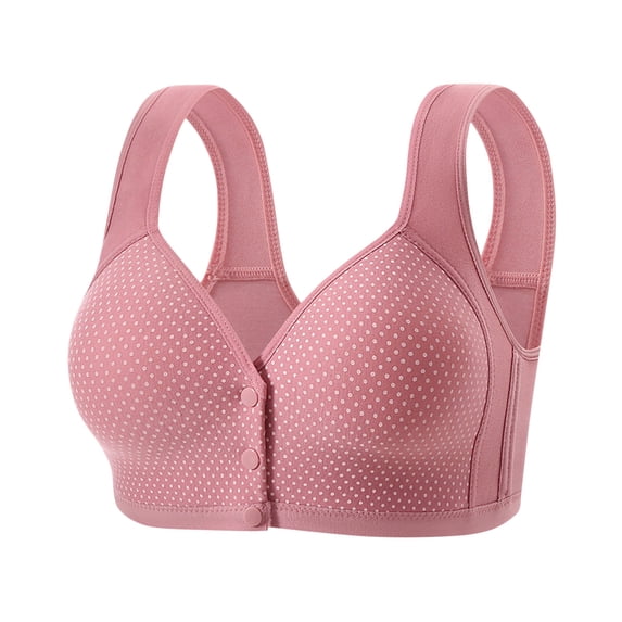 Fatuov Everyday Bra for Women Wireless Full Coverage Solid Color Breathable Fabric Push Up Bra Thin Bralette 46A