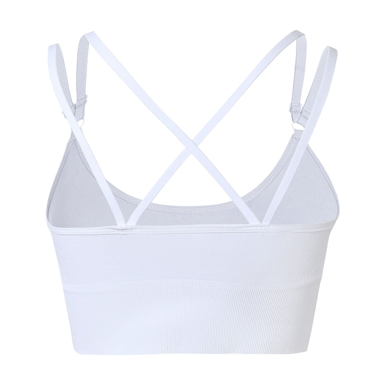 Fatuov Fitness Bra for Women with Removable Padded High Impact Criss ...